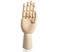 Quickdraw Supplies 12" 30cm Right Hand Wooden Body Artist Model Jointed Articulated Flexible Fingers Wood Sculpture Mannequin Model