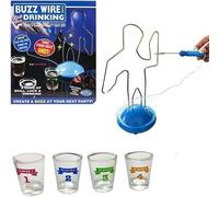 Quickdraw Supplies Buzz Wire Drinking Game for Adults - Party Game with Lights & Sounds, 2-4 Players, Shot Drinking Challenge, Fun Adult Game for Stag, Hen, Student & House Parties - Battery Operated