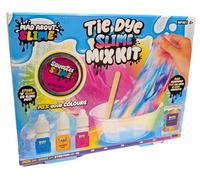 Quickdraw Tie Dye Slime Mix Kit for Kids - Create Your Own Slime with Vibrant Colours, Clear Slime Base, Pompoms & Dyes - Fun Sensory DIY Activity for Boys & Girls Aged 6+