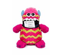 Quickdraw Worry Monster Plush Toy 30cm Pink & Green - Kids Worry Eater Monster with Zip Mouth, Soft Cuddly Anxiety Comfort Plush for Children, Worry Monster Toy for Bedtime Fears & Emotional Support