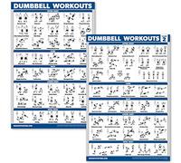 QuickFit 2 Pack Dumbbell Workout Exercise Poster - Volume 1 & 2 - LAMINATED 18" x 24"