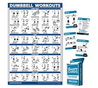 Quickfit 2 Pack - Dumbbell Workout Poster & Bodyweight Exercise Card Set