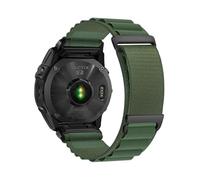 QuickFit 20/22/26mm Woven Nylon Band For Garmin Fenix 8 47mm 51mm E 7 7X 6 6X 5 5X Plus/Enduro 3/Epix Pro Gen 2 Bracelet Accessories(Green,26mm)