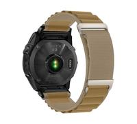 QuickFit 20/22/26mm Woven Nylon Band For Garmin Fenix 8 47mm 51mm E 7 7X 6 6X 5 5X Plus/Enduro 3/Epix Pro Gen 2 Bracelet Accessories(Wheat Titanium,22mm)