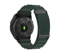 QuickFit 20/22/26mm Woven Nylon Band For Garmin Fenix 8 47mm 51mm E 7 7X 6 6X 5 5X Plus/Enduro 3/Epix Pro Gen 2 Bracelet Accessories(Dark Green,22mm)