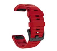 QuickFit 22mm 26mm Silicone Band for Garmin Fenix 8 (47mm)/Fenix E (47mm)/Fenix 7/Fenix 6/Fenix 5 Watch Bands (Red, 26mm)