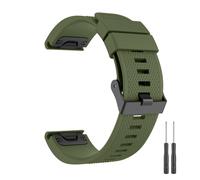 Quickfit 22mm Silicone Band for Garmin Fenix 7/6/5 Series & Instinct/Approach S60/S62/Forerunner 945/935 (Green)