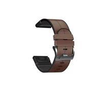 Quickfit 22mm Watch Strap，For Garmin Marq Adventurer 2 Athlete 2 Golfer Captain Aviator Gen 2 watch Band Bracelet Wristband (Color : Coffee-01, Size : For MARQ Adventurer (2))
