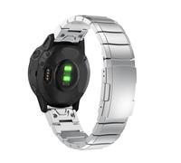 QuickFit 22mm Watch Straps Compatible with Garmin Instinct 3 45mm AMOLED/Instinct 3 Solar 45mm/Instinct E 45mm Strap, Metal Stainless Steel Wristband Replacement Business Band for Women Men