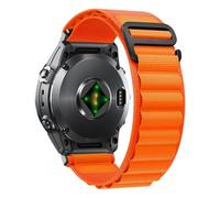 QuickFit 26mm Nylon Watch Band for Garmin Tactix 8 51mm/Garmin Fenix 8/Fenix 8 Solar 51mm/Fenix 7X Pro Solar/Fenix 7X Pro/Fenix 7X/Fenix 6X Pro/Fenix 6X/Fenix 5X, Nylon Trail Loop Strap, Orange
