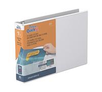 QuickFit Heavy-Duty Landscape 3-Ring Binder, Round Ring, 8 1/2 Inches by 11 Inches, 1.5 Inch, White