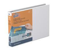 QuickFit Heavy-Duty Landscape 3-Ring Binder, Round Ring, 8 1/2 Inches by 11 Inches, 1 Inch, White
