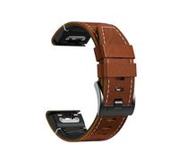 Quickfit Leather+Silicone Strap fit For Garmin Marq Adventurer Athlete Golfer Captain Aviator Gen 2 Epix Pro 2 51mm 47mm Watch Band(Brown-01,22mm Epix Gen 2)