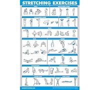 QUICKFIT Stretching Workout Exercise Poster - Double Sided (Laminated, 18" x 24")