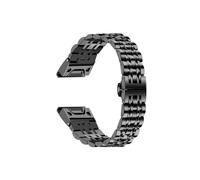 Quickfit Watch Metal Strap Fit For Garmin 20 26 22mm Fenix 7S 7x 7 6S 6X 6 Pro 5X 5 5S 935 945 Enduro Gen2 Stainless Steel Smartband (Color : Black, Size : 20mm)