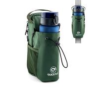 QUICKFLX Football Training Sling Bag - Compact Sports Bag with Magnetic Attachment & Bottle Holder - Waterproof for Gym, Training & Leisure - Black, Pink, Olive Green, olive green, Sports bag