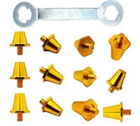 Quickly Change Aluminum Cleat Replacement for Soccer Shoes Nonslip Grip Compatibility with Multiple Brands Antislip Football Shoe Spikes Gold