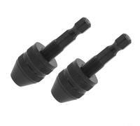 Quickly Convert Your Hex Shank Driver into a Drill with 2Pcs Keyless Chuck Adapter