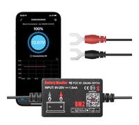 QUICKLYNKS BM2 Bluetooth Battery Monitor 12V Car Battery Tester for Lead Acid Battery, LowVolt Alarm for All 12 Volts Solar Power Systems/RVs/Motorcycles/Boats/CarsCompatible with iPhone and Android