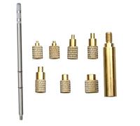 Quicko Heat Set Insert Tool M2 M3 M4 M5 M6 M8 Hot Melt Brass Knurled Nut Embedded Insertion Tip Adapter Kit 3D Printed Parts Install for T12 Soldering Iron