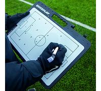 QUICKPLAY Football Coaching Tactics Board - Double-Sided Dry-Wipe | Full pitch layout printed, Clean off both sides, Marker pen included, Rolls up to carry, Coaches and academies