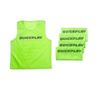 QUICKPLAY Football Training Bibs [5 Pack] Multi-Sport Vests in 6 Colours & 5 Sizes | Ideal for Football and Other Team Sports | for Kids and Adults (Green, Adult [L/XL])