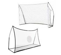 QuickPlay Kickster 2 in 1 Portable Football Goal & Rebounder 8x5ft - Durable, Quick Setup Goals for Backyard & Rebounder Net for Kids & Family Training with Carry Bag & Ground Anchors