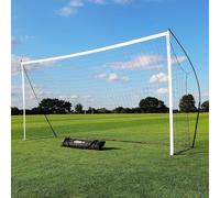 QUICKPLAY Kickster Academy Football Goal 16x7' - Ultra Portable Football Equipment includes Football Net and Carry Bag [Single Goal]