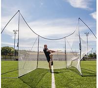 QUICKPLAY MEGA NET Portable Backstop Netting | Fast Set-Up Free-Standing Sports Net Barrier | Available in 12x9’ & 32x9’
