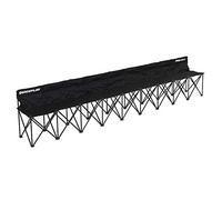 QUICKPLAY Pro Folding Team Bench - Portable Football Sideline Seating | Folds flat for transport, Weatherproof steel frame, Dugout-style cover, Club, school & academy use, Carry handles
