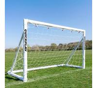 QuickPlay Q-FOLD 6x4 ft Folding Football Goals with Net - Fast Fold Garden Football Goal Posts for Kids, Fold Flat Backyard Football Goal for Home Training
