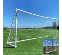 QuickPlay Q-Fold Folding Football Goal - Weatherproof uPVC, Garden | Folds flat in 30 sec, Built to last outdoors, Stores flat when folded, Football practice at home, Develops football skills