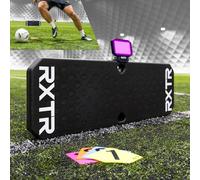 QUICKPLAY RXTR PRO COACH Football Training System - Smart Reaction Light & Football Rebound Board Kit with Real-Time Scoring, 17 Pre-Programmed Drills, App-Free Training for All Skill Levels