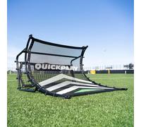 QuickPlay Tekkers Air Football Rebounder Net for First Touch & Volleys - Dual Surface Rebounder Football Trainer for Garden Training, Adjustable Passing Net for Kids Football Practice