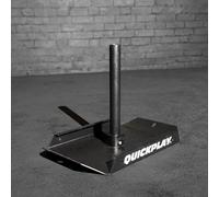 QUICKPLAY Weighted Push/Pull Sled - Heavy Duty Steel Strength & Conditioning Sled - Build Explosive Power, Speed & Agility - Folding, Compact Design - For 50mm Olympic Plates (Pull Sled Only)