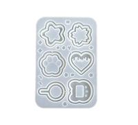 Quicksands Molds Keychain Silicone Mold Cat-Claw Crystal Epoxy Resin Casting Shaker Jewelry Making Pendant Shaker for Heart for Keychain Quicksands for