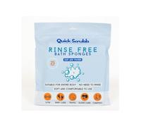 QuickScrubb Disposable Rinse-Free Bathing Sponges - Soft Pre-Soaped Body Cleansing Sponges with Aloe Vera - Single-Use Bath & Shower Sponge Pads (50 Pack) (2, 50-Pack)