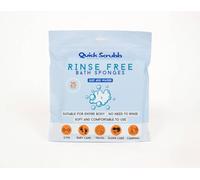 QuickScrubb Disposable Rinse-Free Bathing Sponges - Soft Pre-Soaped Body Cleansing Sponges with Aloe Vera - Single-Use Bath & Shower Sponge Pads (25 Pack)