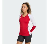 adidas Women's Volleyball Quickset Long Sleeve Jersey Shirt, Team Power Red 2, XL Tall