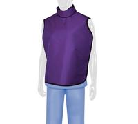 Quickship Dental Lead Apron - 0.25 mm Pb Eq, Lightweight Lead Core, Nylon Outer, Hook-and-Loop Neck, Hanging Loops, Black Binding (Nylon Purple)