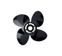 Quicksilver Nemesis 4-Blade Aluminum Propeller, 13.8" dia x 11" pitch, Right Hand