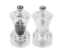 Quicksilver Salt And Pepper Grinder Set: 10Cm Peugeot Bistro Salt & Pepper Mill Set, Acrylic