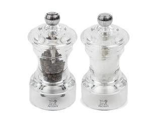 Quicksilver Salt And Pepper Grinder Set: 10Cm Peugeot Bistro Salt & Pepper Mill Set, Acrylic