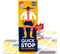 QUICKSTOP | Card Game for Family and Friends | Fast and Hilarious | 2-7 players | Party Game for Adults and Kids 10+ | 15 minutes Playing Time