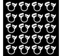 Quickun 3/8" Heavy Duty Double Snap Grip Nylon Hose Clamps Several Ratcheting Adjustable Clamp, 20 Packs