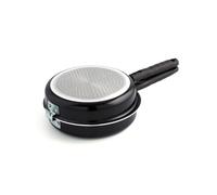 Quid Gastro Fun Printed Double Frying Pan for Omelettes, Aluminium, black, 28 cm