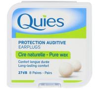 Quies Boules Nat Wax Earplugs x 8 Pairs
