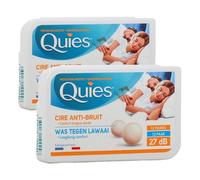 Quies Boules Natural Wax Earplugs Pack 2 x 12 Pairs of Earplugs