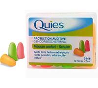 3x Quies Soft Foam Ear Protection Plugs 35dB - 6 Pairs Per Pack