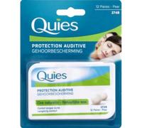 Quies Natural Wax Earplugs, 12 Pairs